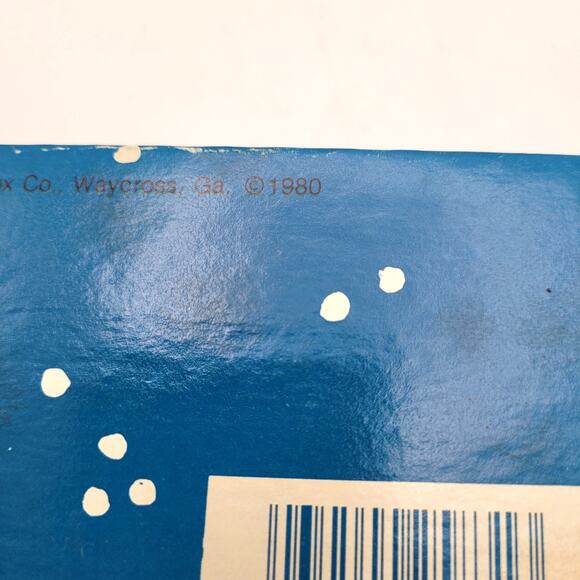 Vintage Blue Pencil Box Animals in Snow Hinged Lid Stationery Storage Old School - Picture 5 of 11